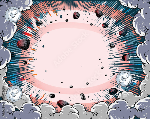 Comic book explosion