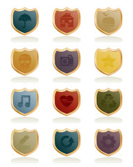 Poster - shield icons