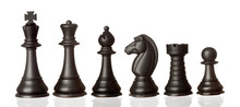 Black Chess Pieces In Order Of Decreasing