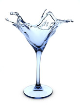 Splashing Martini Cocktail Glass