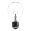 Rendered image of common household light bulb. White background.