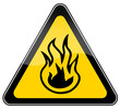 © Arcady - Combustible material warning sign