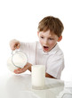 Leinwanddruck Bild - Kid spilt milk