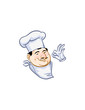 vector Winking Pizza Chef giving the 