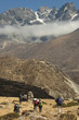 Wanderer im Himalaja, Everestgebiet, Nepal