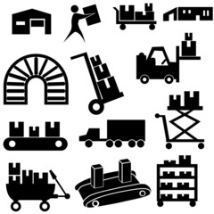 Wall Mural - Manufacturing Icon Set