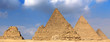 Great Pyramids-of Pharaoh Khufu, Khafre and Menkaure. Egypt