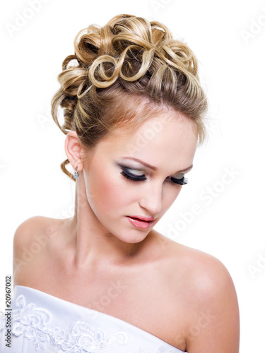 Nowoczesny obraz na płótnie ringlet wedding hairstyle