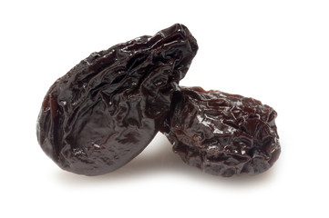 prune on white background