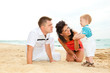 © 2xSamara.com - Parents with son at beach