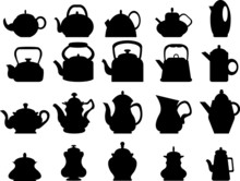 Collection Of Vector Teapots