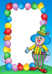 Poster - Party invitation frame with clown 7