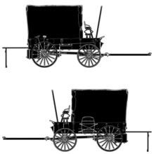 Western Stage Coach Wagon Vector 02