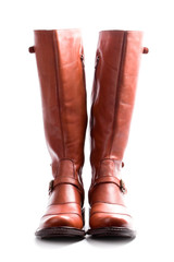 pair of brown boots