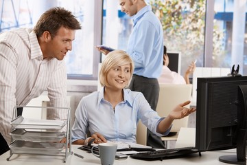 Wall Mural - Business people working in office