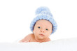 © Renee Jansoa - Infant wearing blue knit hat