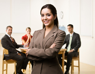 Canvas Print - Businesswoman smiling