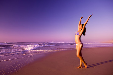 Wall Mural - woman on the beach