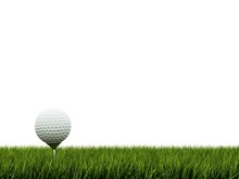 Golf Ball Ower Green Grass