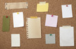 © Lumos sp - brown old paper note background cork board