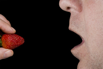 Wall Mural - Eating Strawberries