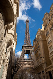 Fototapeta Miasta - Eiffel tower in Paris street