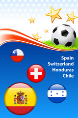 Wall Mural - World Soccer Football Group H