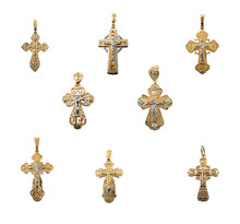 Golden Jewelry Crosses