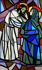 Jesus meets His Mother