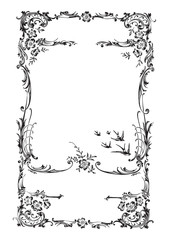 antique frame engraving (vector)