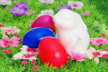 Sticker - Ostereier auf Blumenwiese - easter eggs on flower meadow 41