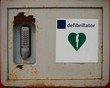Old rusty defibrillator