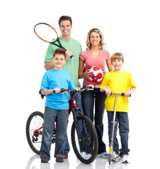 Poster - Happy sportive family