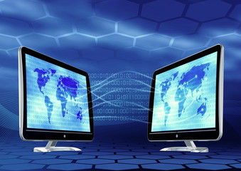 Canvas Print - internet information exchange