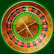 Illustration Of Detailed Casino Roulette Wheel