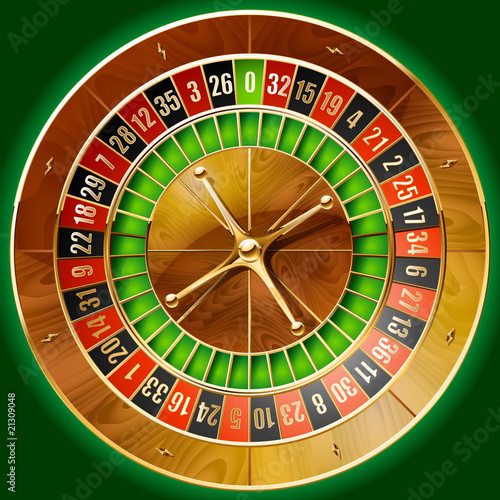 Fotografie, Obraz Illustration of detailed casino roulette wheel