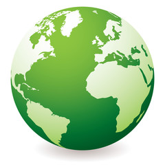 Wall Mural - green earth globe