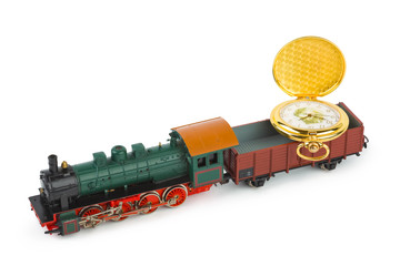 Sticker - Toy train with watch