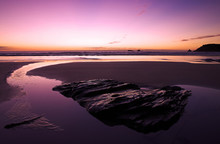 Cornwall Beach Sunset Landscape