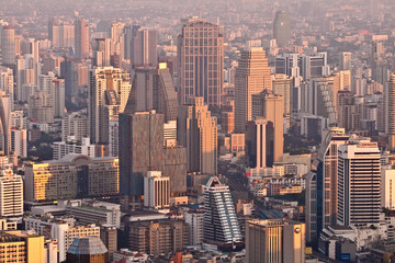  aerial view over Bangkok