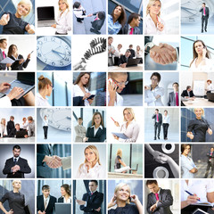 Collage of different business images