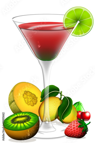 Aperitivo alla Frutta-Fruit Cocktail-Boisson aux Fruits