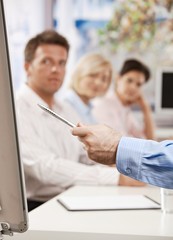 Poster - Businessman speaking on presentation