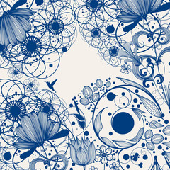 Wall Mural - vector flower background