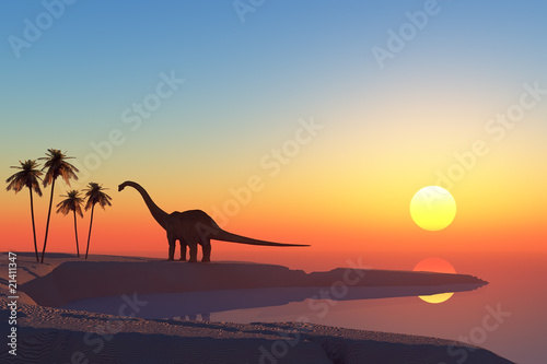 Board z aluminiowym obramowaniem Diplodocus