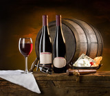 Fototapeta  - the still life with red wine