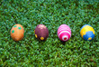 Easter eggs on cress