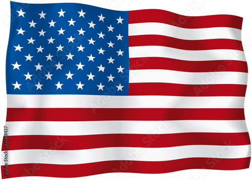Board z aluminiowym obramowaniem Usa - amerykańska flaga - wektor