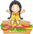 Girl on Sandwich