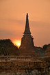 Stupa in the sun set
